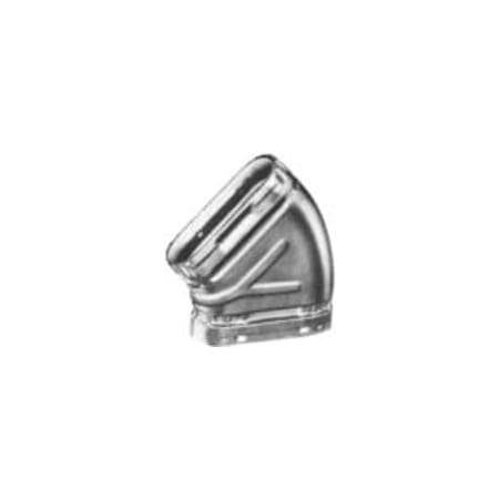 Metalbest OV 5" Oval 45 Degree Type B Gas Vent Flat Elbow Galvanized
