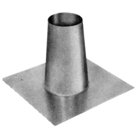Metalbest RV 7" Type B Gas Vent Tall Cone Flat Roof Flashing Galvanized