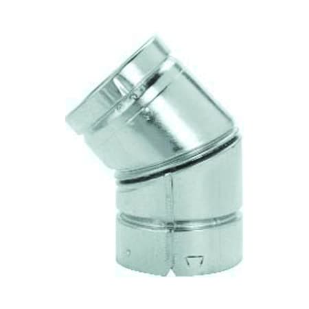 Metalbest RV 8" Type B Gas Vent 45 Degree Adjustable Elbow Aluminum