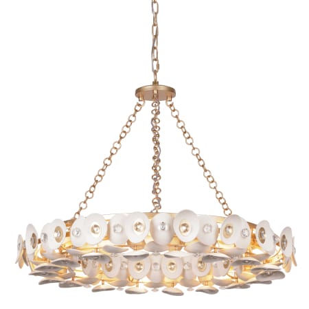 Metropolitan Niu 10 Light 35" Wide Crystal Pendant Fawn Gold