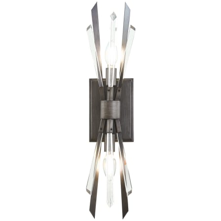 Metropolitan Elsa 2 Light 22" Tall Wall Sconce with Crystal Accents Midnight Graphite