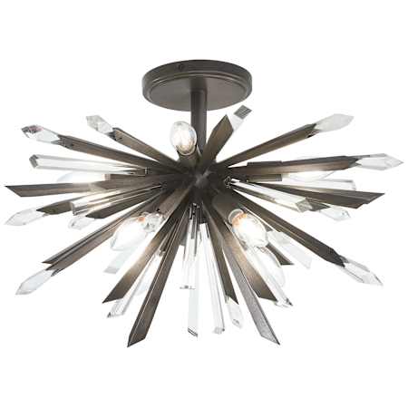 Metropolitan Elsa 8 Light 23" Wide Semi-Flush Ceiling Fixture Midnight Graphite