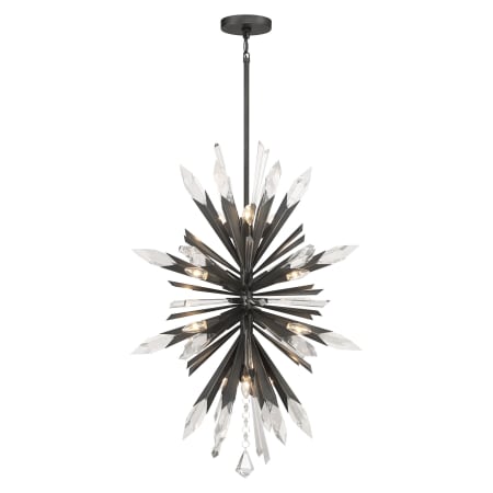 Metropolitan Elsa 12 Light 26" Wide Crystal Pendant Midnight Graphite