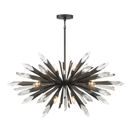 Metropolitan Elsa 12 Light 42" Wide Crystal Pendant Midnight Graphite