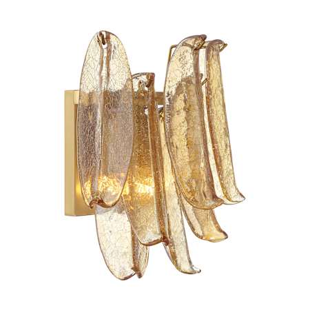 Metropolitan Regent 2 Light 13" Tall Wall Sconce Legacy Brass / Amber