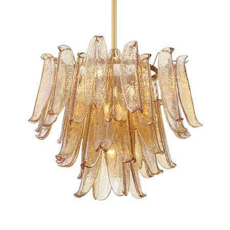 Metropolitan Regent 9 Light 23" Wide Chandelier Legacy Brass / Amber