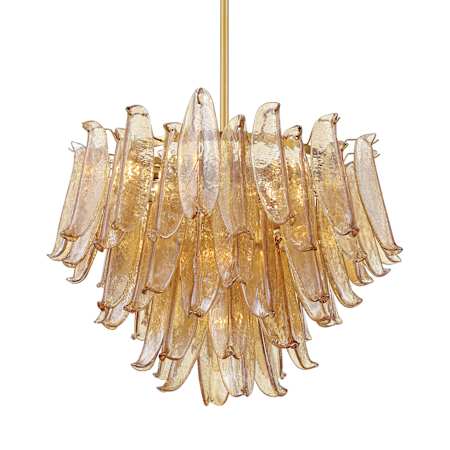 Metropolitan Regent 13 Light 28" Wide Chandelier Legacy Brass / Amber