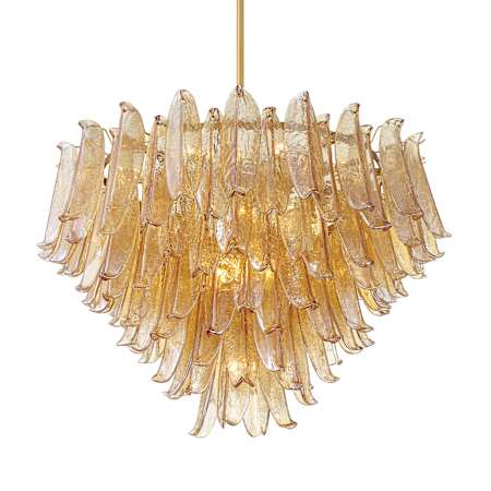 Metropolitan Regent 17 Light 37" Wide Chandelier Legacy Brass / Amber
