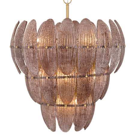 Metropolitan Marclaire 11 Light 27" Wide Waterfall Chandelier Legacy Brass / Brown