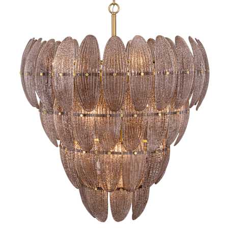 Metropolitan Marclaire 15 Light 33" Wide Waterfall Chandelier Legacy Brass / Brown