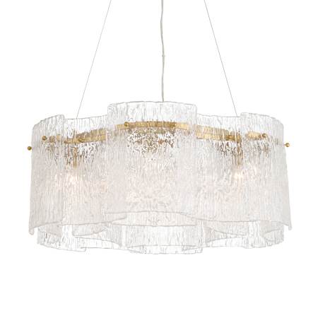 Metropolitan Brookstreet 6 Light 30" Wide Crystal Multi Light Pendant Legacy Brass