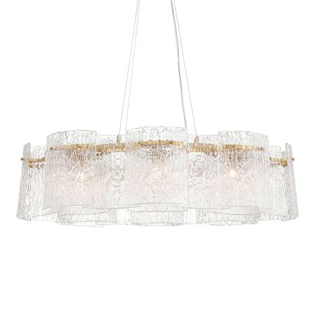 Metropolitan Brookstreet 8 Light 28" Wide Crystal Multi Light Pendant Legacy Brass
