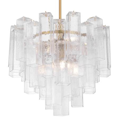Metropolitan Torvento 9 Light 25" Wide Waterfall Chandelier Legacy Brass / Clear