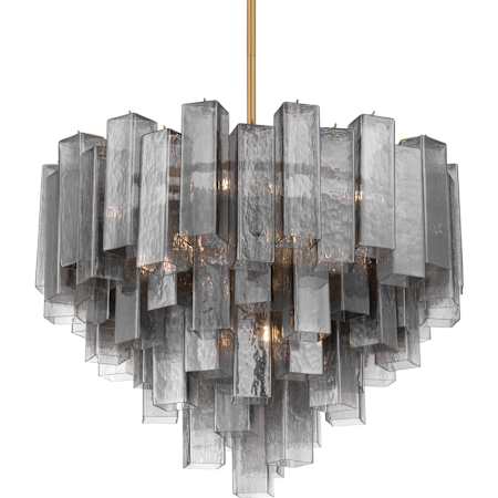 Metropolitan Torvento 15 Light 33" Wide Abstract Pendant Legacy Brass / Grey Smoke