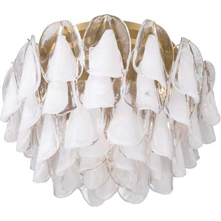Metropolitan Verla Crest 6 Light 24" Wide Flush Mount Waterfall Ceiling Fixture Legacy Brass