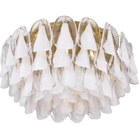 Metropolitan Verla Crest 11 Light 31" Wide Flush Mount Waterfall Ceiling Fixture Legacy Brass