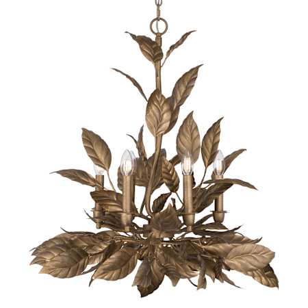 Metropolitan Seraphine 6 Light 28" Wide Taper Candle Style Chandelier Weathered Gold