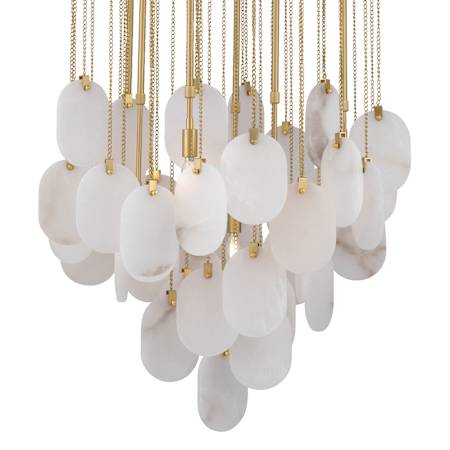 Metropolitan Velisse 6 Light 28" Wide Multi Light Pendant Legacy Brass
