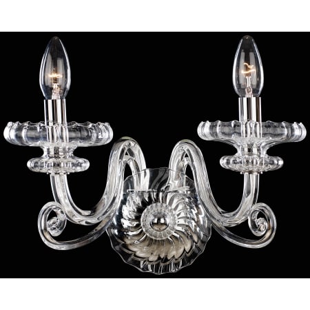 Metropolitan 2 Light 12.75" Width Candle-Style Double Wall Sconce from the Metropolitan Collection Chrome / Clear Glass