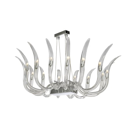 Metropolitan Cisne 14 Light 35" Wide Crystal Multi Light Pendant Polished Nickel