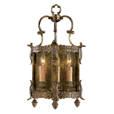 Metropolitan 3 Light Candle-Style Lantern Wall Sconce from the Foyer Collection Antique Bronze Patina