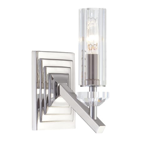 Metropolitan 1 Light Uplight Wall Sconce from the Fusano Collection Polished Nickel