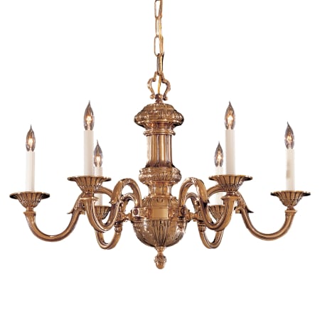 Metropolitan 6 Light 29.5" Width 1 Tier Candle Style Chandelier from the Metropolitan Collection Antique Classic Brass