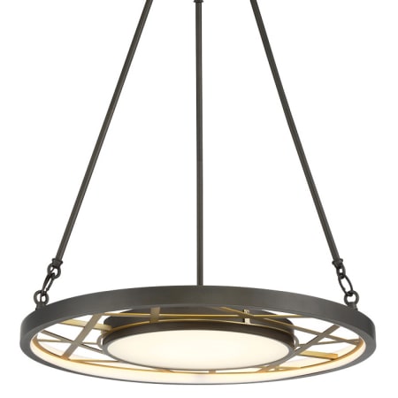Metropolitan Tribeca 24" Wide LED Drum Chandelier Smoked Iron / Soft Brass