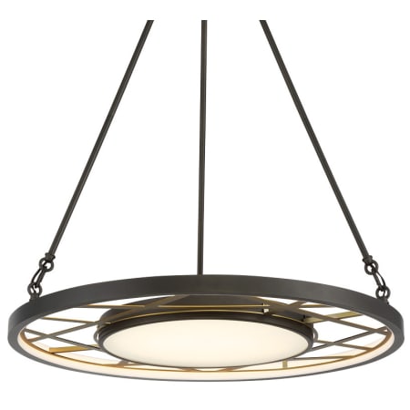Metropolitan Tribeca 28" Wide LED Drum Chandelier Smoked Iron / Soft Brass