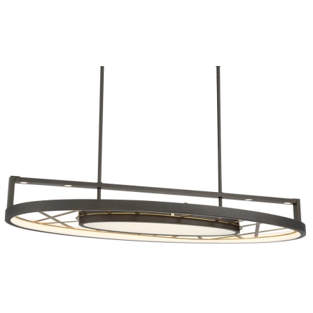 Metropolitan Tribeca 44" Wide LED Billiard Chandelier Smoked Iron / Soft Brass