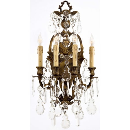 Metropolitan 4 Light Candle-Style Wall Sconce from the Vintage / Crystal Collection Oxide Bronze