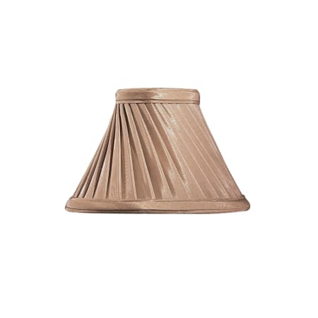 Metropolitan Round Swirl Pleated Fabric 7" Diameter Candelabra Shade Silkglow Croissant