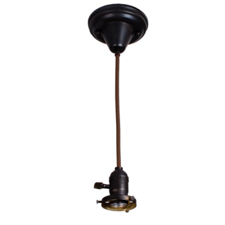 Meyda Tiffany Single Light 2-1/2" Wide Mini Pendant with Handmade Shade Brown Wire Craftsman