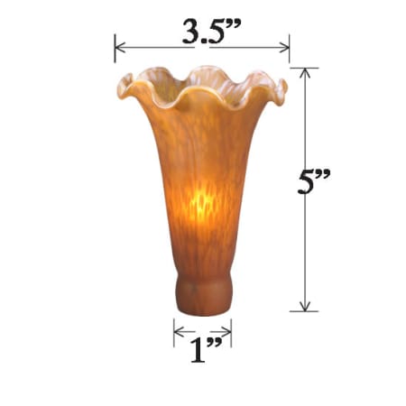Meyda Tiffany 3" x 5" Amber Pond Lily Shade Amber