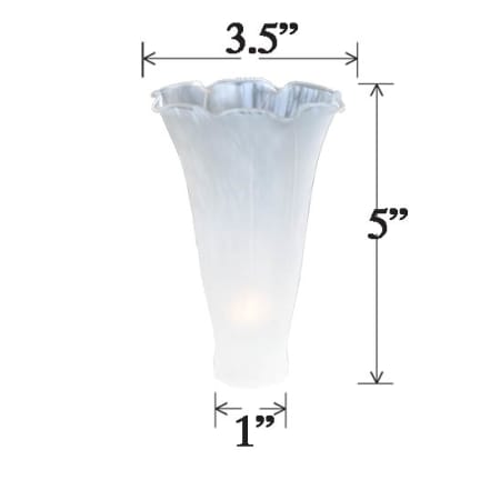 Meyda Tiffany 3.5" x 5" White Pond Lily Shade White Lily