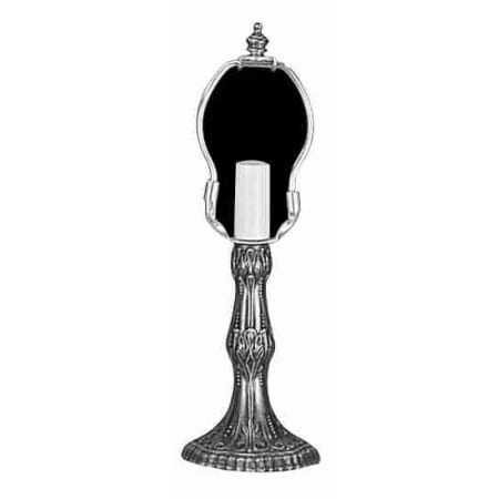 Meyda Tiffany Single Light Up Lighting Mini Table Lamp from the Pompeii Collection Pewter