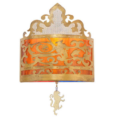 Meyda Tiffany Stanley 12" Wide Single Light Wall Washer with Mica Glass Shade Tarnished Copper