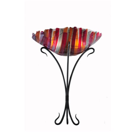 Meyda Tiffany 18" W Lava Fused Glass Wall Sconce Irid Red / Smoke / Amber