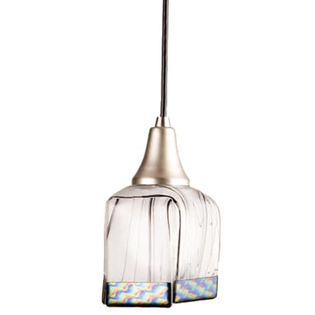 Meyda Tiffany Single Light Down Lighting Mini Pendant from the Reeds Collection Brushed Nickel
