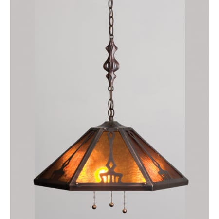 Meyda Tiffany Craftsman / Mission Down Lighting Pendant from the Grenway Collection Mahogany Bronze