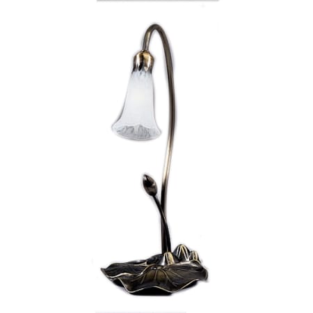 Meyda Tiffany Stained Glass / Tiffany Desk Lamp from the Lilies Collection White