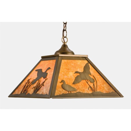 Meyda Tiffany 2 Light 22" Wide Pendant with Handmade Shade Antique Copper