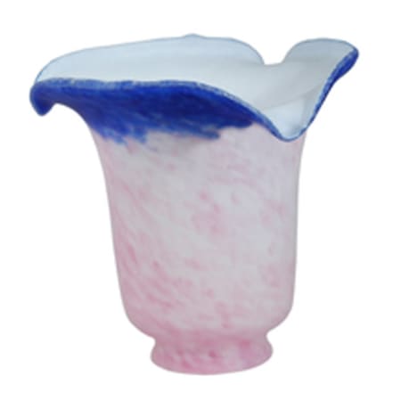 Meyda Tiffany Fluted End Shade from the Pate-De-Verre Collection Pink / Blue