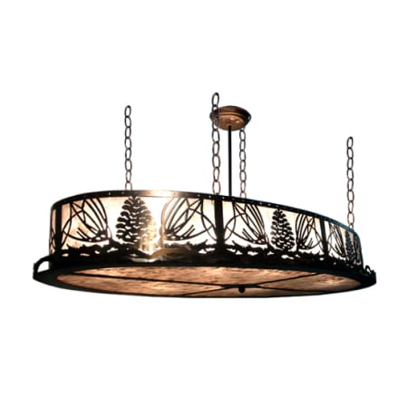 Meyda Tiffany 8 Light 24" Wide Pendant with Handmade Shade Antique Copper