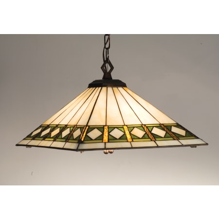 Meyda Tiffany Craftsman / Mission Four Light Down Lighting Pendant Mahogany Bronze