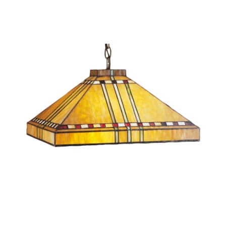 Meyda Tiffany 4 Light 17" Wide Pendant with Handmade Shade Mahogany Bronze