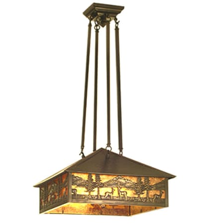 Meyda Tiffany 3 Light 23" Wide Pendant with Handmade Shade N/A