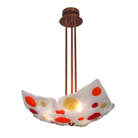Meyda Tiffany 3 Light 26" Wide Pendant with Handmade Shade Copper