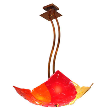 Meyda Tiffany Three Light Bowl Pendant Copper