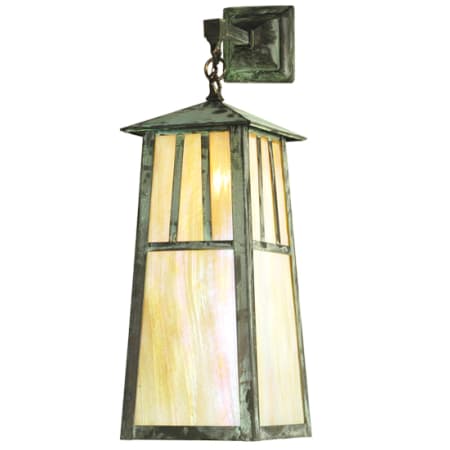 Meyda Tiffany 8" Wide Single Light Lantern Wall Sconce Verdi